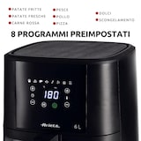 thumbnail of Friggitrice ad aria Ariete 6L
4626
Adatta a fritture di pesce, carne,  patatine con 8 programmi preimpostati ideali per cene in famiglia e con amici.