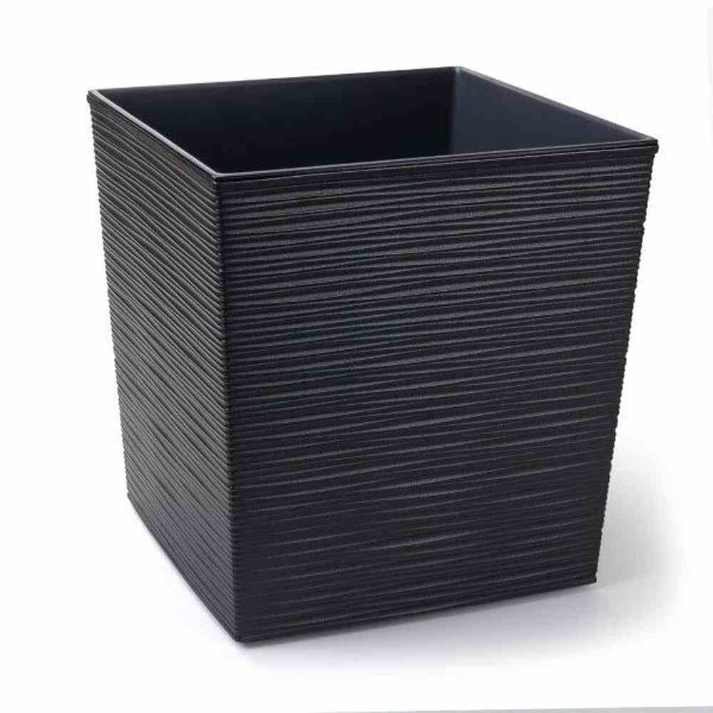 SIENA GARDEN  Biron Pflanzgefäß Biron, graphit Rillenoptik, 25x25x26 cm