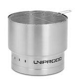 thumbnail of Uniprodo Braciere da giardino - In acciaio inox - Con griglia - 55 x 55 x 48 cm