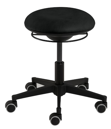 Mayer Sitzmöbel, Drehhocker mit 3D-Sitzelement 1353, Schwarz, Kunstleder, 1353_03_30572