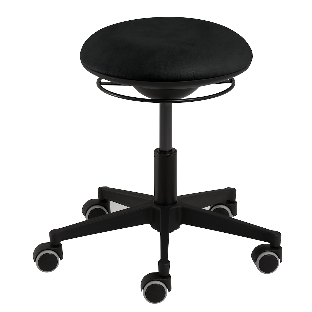 Mayer Sitzmöbel, Drehhocker mit 3D-Sitzelement 1353, Schwarz, Kunstleder, 1353_03_30572