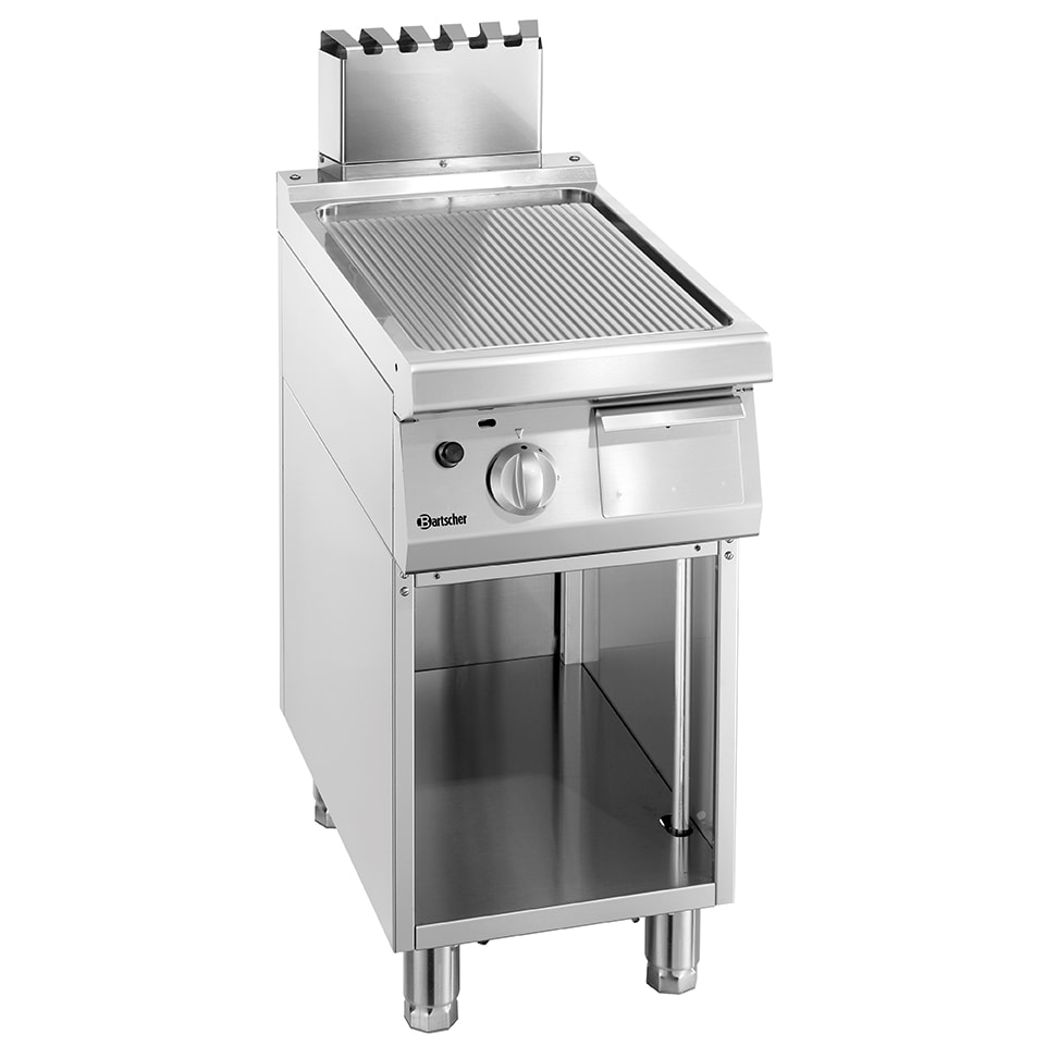 Bakplaat/grillplaat 700 B400 | Bakplaat Geribbeld (b)320x(d)445 | 7kW | 400x700x850(h)mm