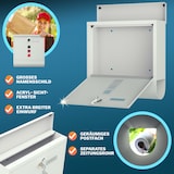 thumbnail of MONZANA® Briefkasten mit Zeitungsfach Namensschild Weiß