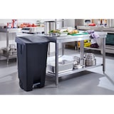 thumbnail of METRO Professional Poubelle à pédale, 51 x 42.5 x 87.5 cm, 120 L, avec roulettes, noire