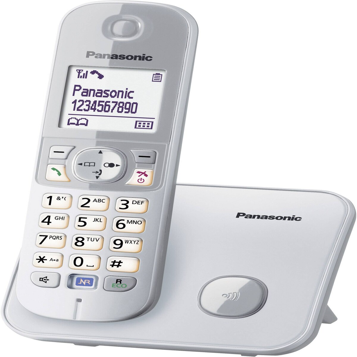 Panasonic KX-TG6811 DECT, GAP Schnurloses Telefon analog Freisprechen Silber, Grau KX-TG6811GS