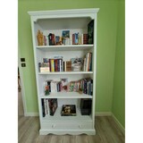 thumbnail of shopinnovativo -Libreria 5 ripiani arte povera in legno massello e mdf con rifinitura in bianca 120x40x210 H