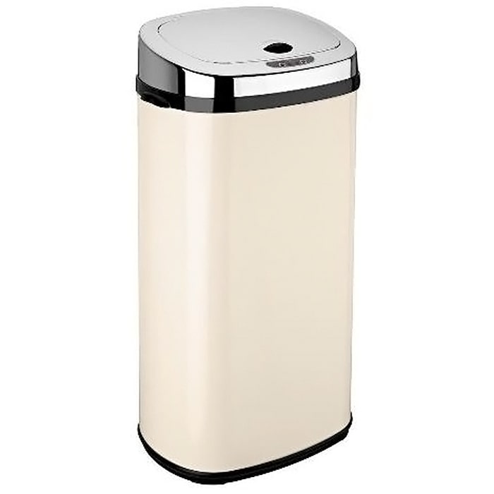 Kitchen Move Automatische RVS prullenbak LARGO crème 42L Roestvrij staal Beige