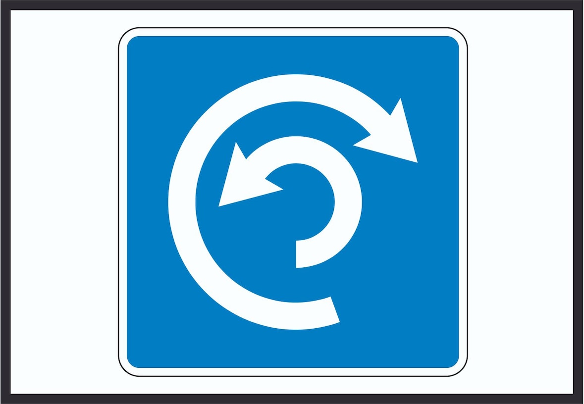 Wendestelle Umdrehen erlaubt Symbol A3 (297x420mm)