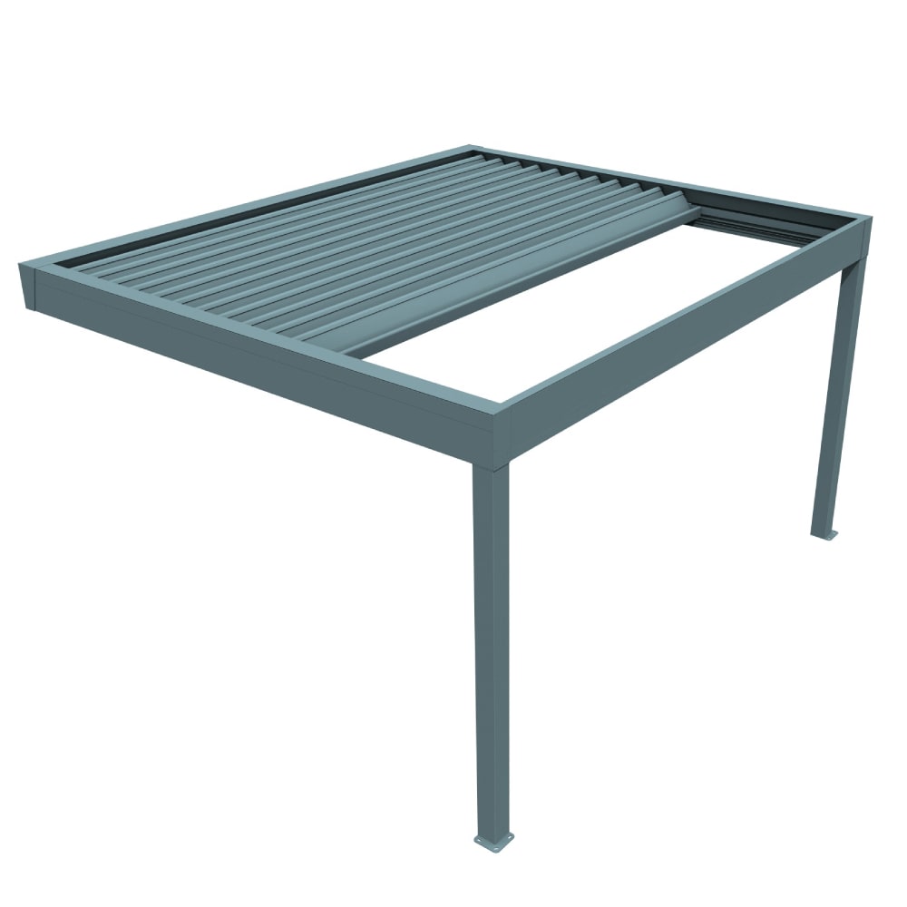 Pergola Santiago rétractable 4,00x3,00 M Motorisé à  interrupteur (Gris Anthracite) Intersun