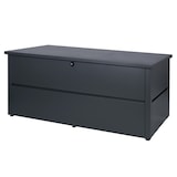 thumbnail of Gartentruhe HWC-J56, Aufbewahrungsbox Auflagenbox Truhe, Wasserdicht Metall Edelstahl 69x165x85cm 692l ~ anthrazit