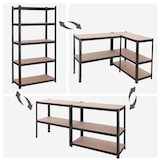 thumbnail of Helloshop26 - Robuust metalen stellingkast 180 x 90 x 40 cm 5 schappen totale draagcapaciteit 875 kg (175 kg/schap) verstelbare 12_0005578