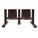 thumbnail of Absperrgitter HWC-B34, Zaun Schutzgitter Scherengitter Trenngitter, Alu ausziehbar braun ~ Höhe 103cm, Breite 52-400cm