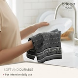 thumbnail of Briebe Geschirrtücher 100 % Baumwolle Frottee 6er Set 50x50 cm, 500 g/m² Hohe Saugfäh, PC1192-6, Mehrfarbig