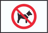 thumbnail of Mitführen von Hunden verboten Symbol Schild A0 (841x1189mm)