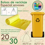 thumbnail of Wellhome – Packung mit 500 extra widerstandsfähigen 30-l-Müllbeuteln mit Selbstverschluss und Tropfschutz, ideal für Markenverpackungen