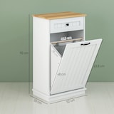 thumbnail of HOMCOM Mobile Bagno con Cesto Portabiancheria e Cassetto Bianco