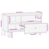 thumbnail of vidaXL TV-Schrank 80x33x46 cm Massivholz Mango