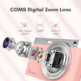 thumbnail of Appareil Photo Numérique 50MP 4K Vidéo Vlog Autofocus Zoom 16x Rose Rose YONIS