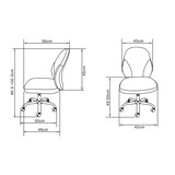 thumbnail of Silla de oficina con asiento en símil piel color Negro. Modelo Estela