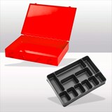 thumbnail of PROREGAL Stahlblechkästen mit Spannverschluss 11 Fächer | HxBxT 5x33x23cm | Verkehrsrot