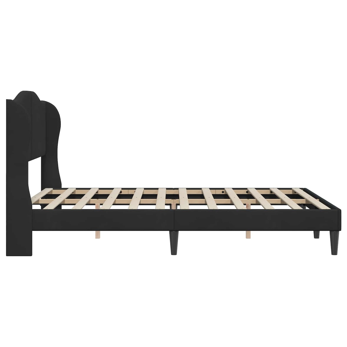 vidaXL Bettrahmen mit Kopfteil Schwarz 120 x 190 cm Samt