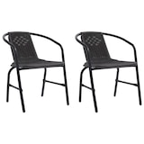 thumbnail of vidaXL Tuinstoelen 2 st 110 kg kunststof rattan en staal