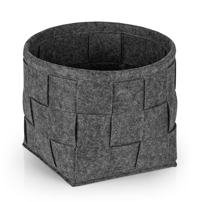 N8WERK Filz-Aufbewahrungskorb S - 24 x 24 x 24 cm - Dunkelgrau