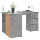 thumbnail of Scrivania ad angolo Grigio cemento 145x100x76 cm Modello Nova Bois in derivati \u200b\u200bdel legno