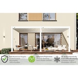 thumbnail of Weide Deluxe Plus | Wand Pergola | Voll Aluminium | 4 x 6 M | Lamellendach weiß