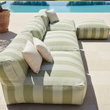 thumbnail of Modulares Gartenmöbelset mit 3 Sesseln und 1 kaktusgrünem Pouf