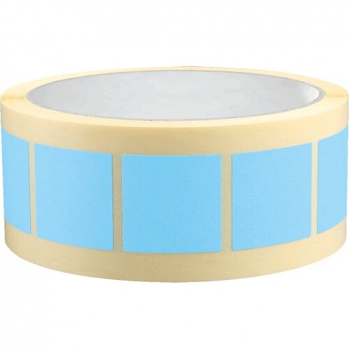 Aufkleber I Organisationsetikett, beschriftbar, hellblau, Haftpapier, ablösbar, 25x25mm, 500/Rolle