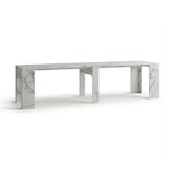 thumbnail of Cybert tavolo consolle allungabile ceramica 50-300x78 cm 12 posti - bianco venato