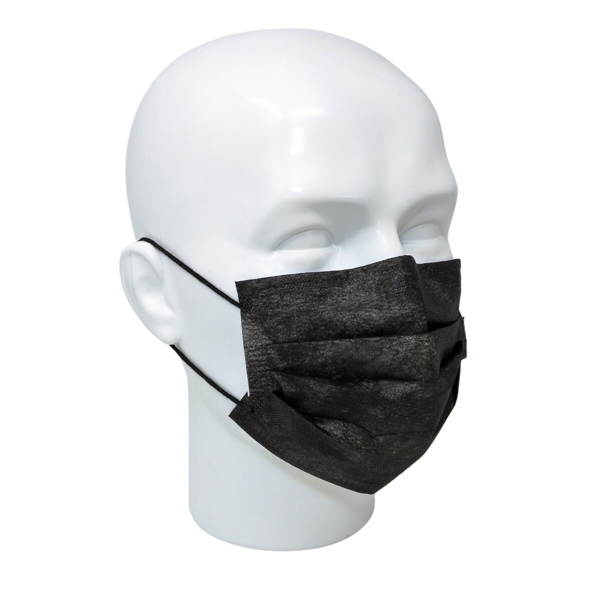 emissimo OP-Maske Mundschutz, Typ IIR Maske 3-lagig medizinischer Mundschutz EN 14683 schwarz  50 Stück