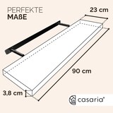 thumbnail of Casaria 2x Wandregal Matt Schwarz mit Halterung 90cm Schwebend