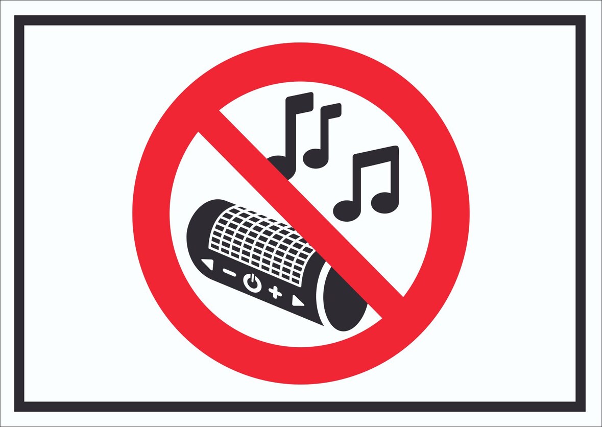 Schild Musik verboten Symbol A3 (297x420mm)
