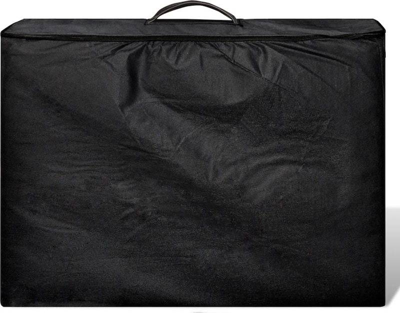 Schwarze Tasche mit Griff.