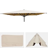 thumbnail of Cobertura de substituição para guarda-sol de restauração HWC-D20, cobertura de substituição para guarda-sol, 5x5m (Ø7,2m) poliéster ~ creme