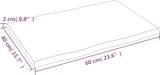 thumbnail of vidaXL Tischplatte 60x40x2 cm Massivholz Eiche Behandelt Baumkante