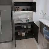 thumbnail of Set Muebles de cocina Zurich en Melamina, con mueble de encimera en acero inoxidable y mueble sobre campana