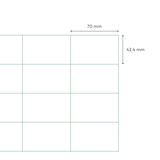 thumbnail of Universele A4 etiketten 25 vel 70x42,4 mm TRANSPARANT, voordeelpak: 3x 25 vel