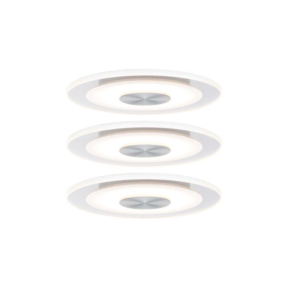 Paulmann Premium LED encastré Whirl set de base rond 120mm 3x4,9W 3x450lm 230V dimmable 3000K alu tourné satin 92907