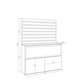 thumbnail of Credenza, Mobile, Buffet, Stoccaggio, 107x35x145cm, Camera da letto, Camino elettrico XXL, Stile moderno, Bianco - 446_9