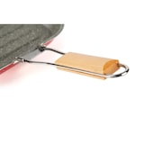 thumbnail of Excelsa plancha Grill 26x26 cm con mango de madera plegable de aluminio antiadherente efecto piedra