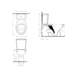 thumbnail of Stand-WC mit Taharetfunktion und waagerechtem Wandabgang inkl. Keramik-Spülkasten & Softclose WC-Sitz – Komplettset