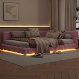 thumbnail of Merax 140*200cm Schlafsofa, 16 Farben Umgebungslicht, USB-Anschluss, Bequemes Material, Rosa