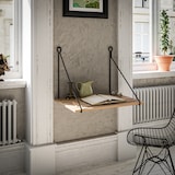 thumbnail of WellHome Orinoco - Schreibtisch aus Spanplatte mit Melaminbeschichtung 70x50x50 cm in Walnuss und Schwarz