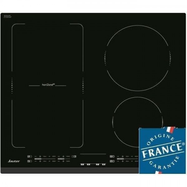 Table de Cuisson Induction   - 4 foyers - L60 x P51cm - SPI4664B - 7200W - Revetement verre - Noir usage non-intensif SAUTER