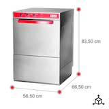 thumbnail of Romux® Lave-vaisselle Professionnel 50x50 cm avec pompe de rinçage et détergent | Lave-vaisselle professionnel Bar | Lave vaisselle industriel