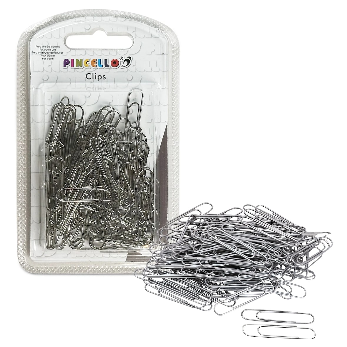 Conjunto de 90 clipes de papel metálicos de tamanho médio para organizar documentos no escritório, em casa, na escola