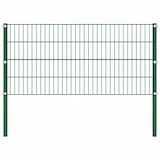thumbnail of Panel de valla con postes hierro verde 1,7x0,8 m